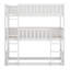 Triple Wood Bunk Bed, With Ladders, Guardrails Detachable Bunk Bed-808159705