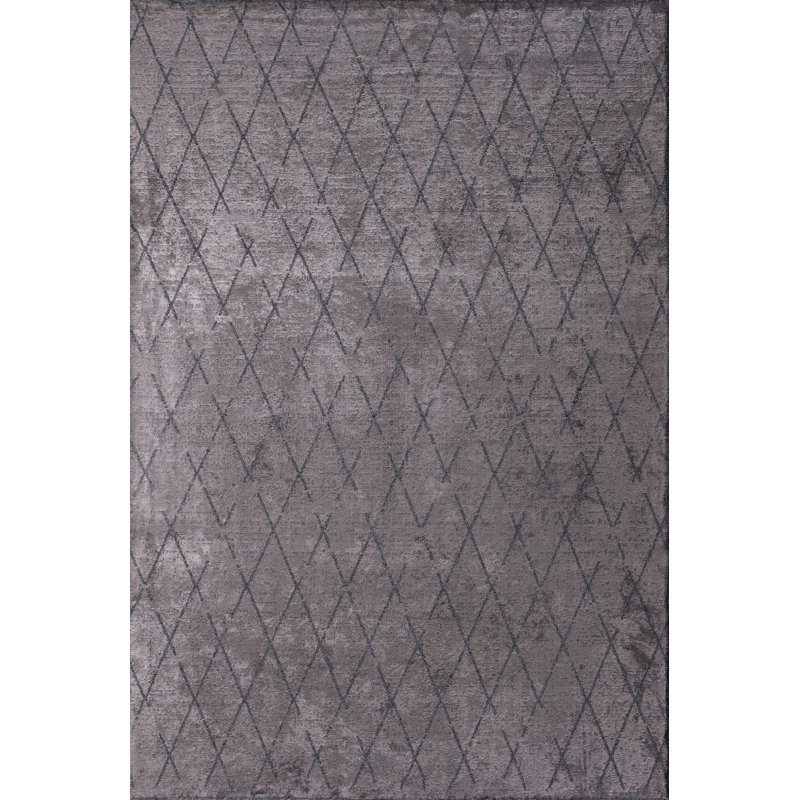 Tapis brun foncé / gris Rapture, Rectangle 7 pi 10 po x 9 pi 10 po