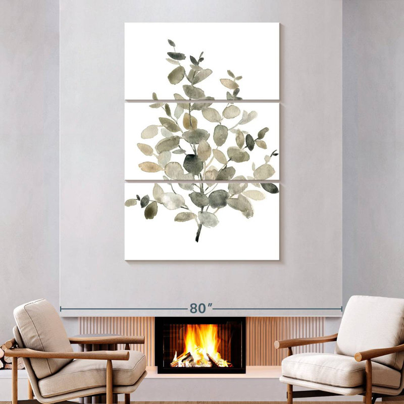 Harnek Neutral Eucalyptus II, 74" H x 48" W