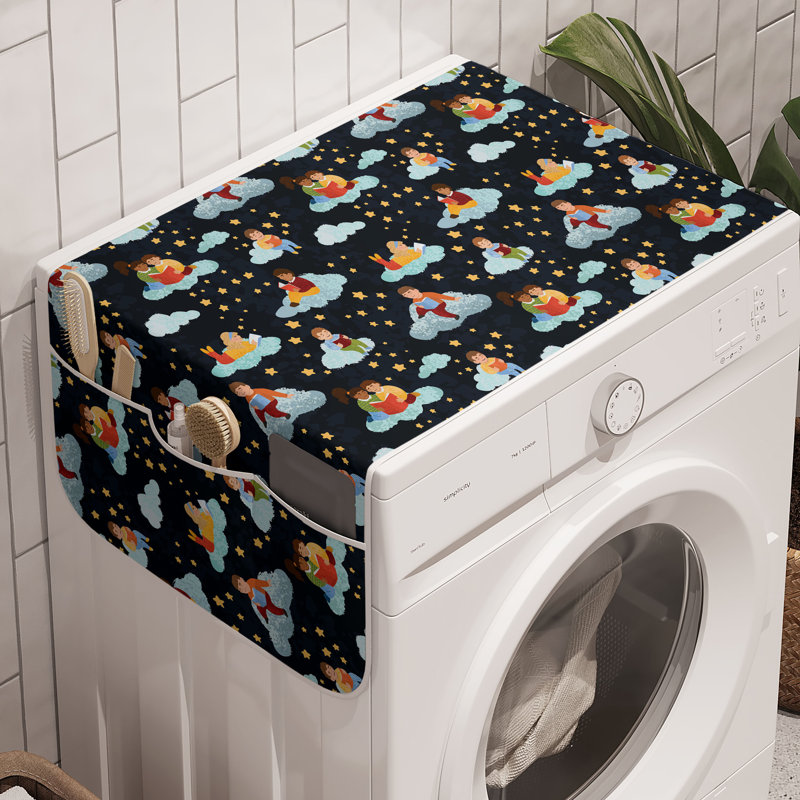 Paquet de 2 boîtes de rangement bleu foncé et moutarde de 47 po x 18,5 po East Urban Home School