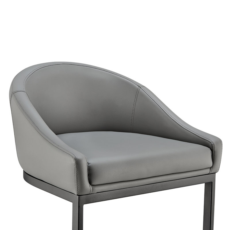Ayoe Bar and Counter Stool, Black/Grey, Bar Stool (28" Seat Height)