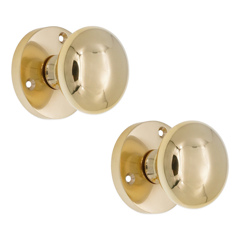 Victorian Door Knob, Polished Brass