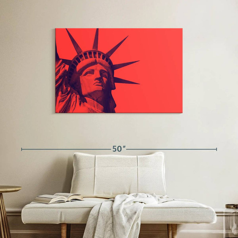 Nicci Red Statue Of Liberty, 26" H x 39" W