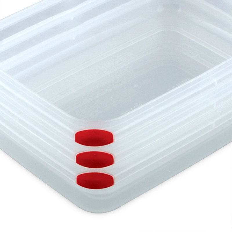 Contenant alimentaire rectangulaire 16 tasses Sterilite Ultra Seal, rouge (paquet de 4)