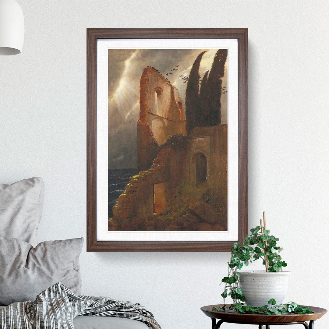 Ruin by the Sea by Arnold Bocklin - Picture Frame Painting