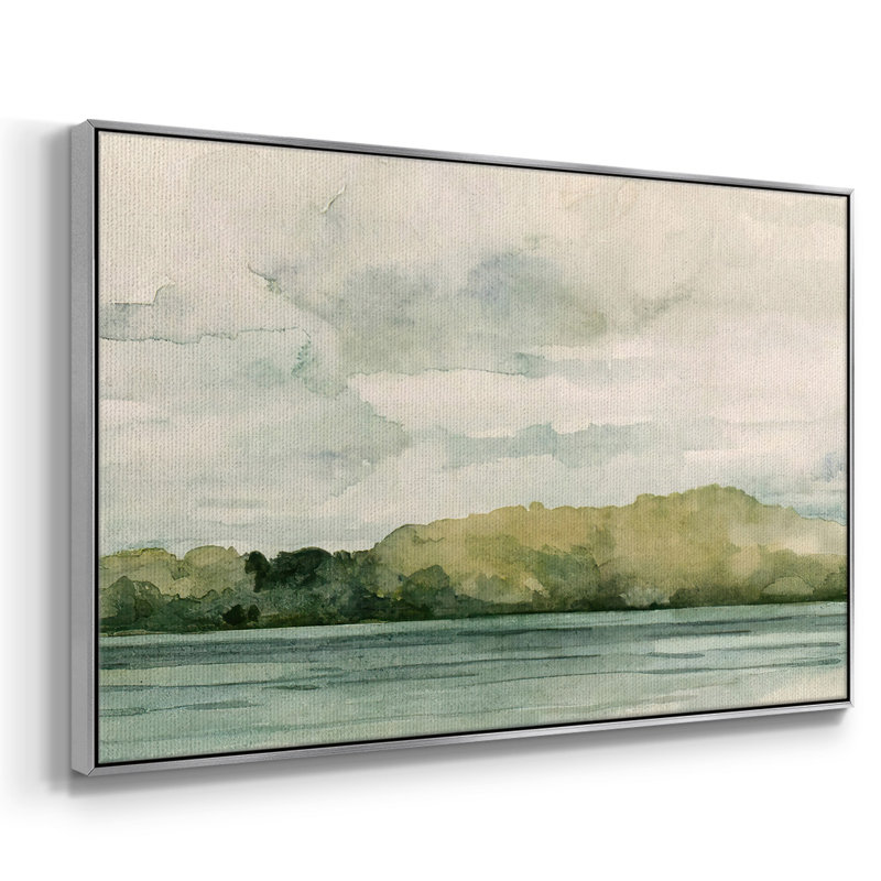 Riverside I, reproduction d'art sur toile, Argent, H 17 po x l 25 po x P 2 po