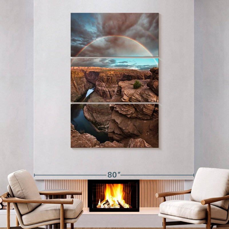 Alvord Horseshoe Bend Rainbow, H 74 po x l 48 po