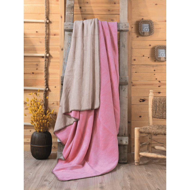 Couverture Madson, Rose / beige