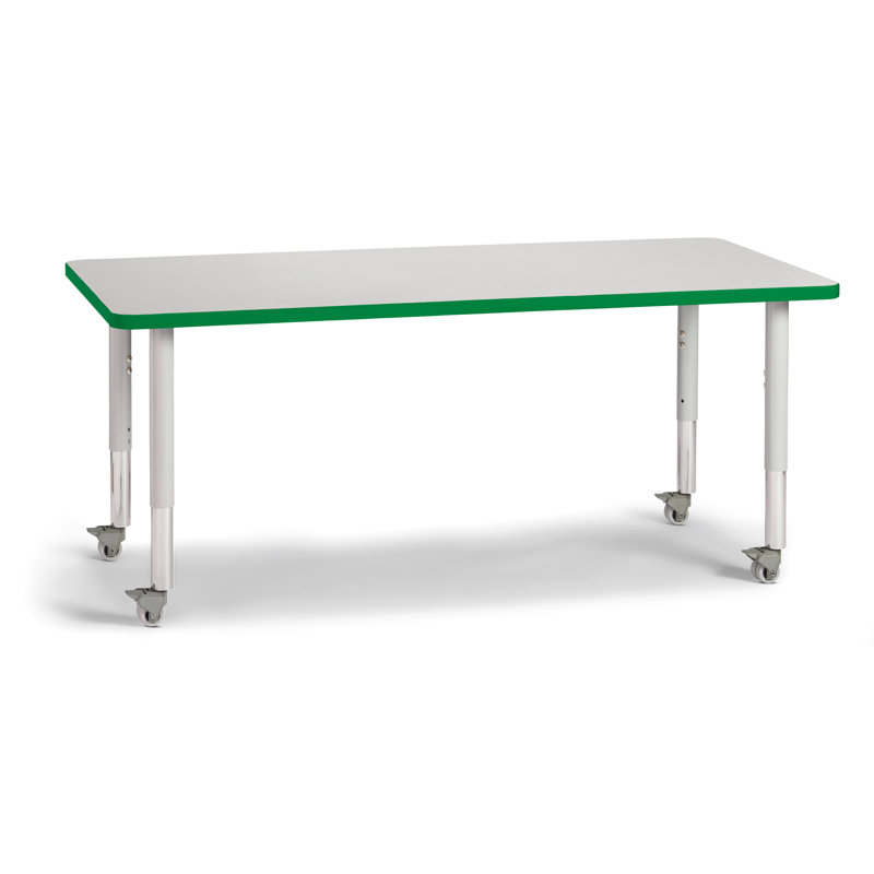 Tables d'activités Berries, H 31 po x L 48 po x l 24 po, Gris, Vert