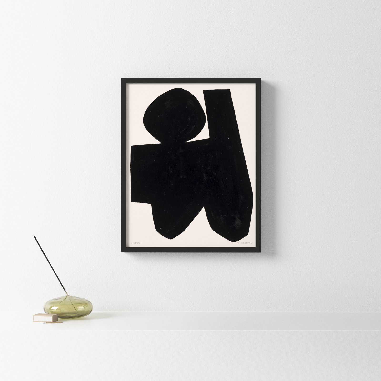 Module On White 4 by Michael Kempen, Black, 20" H x 16" W x 1.25" D