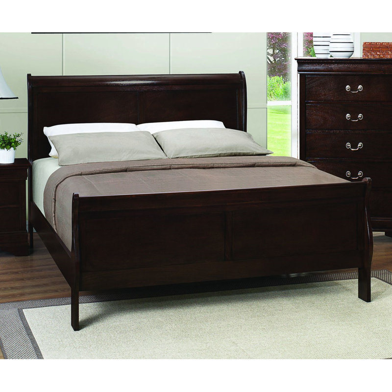 Millsaps Sleigh Bed, Cappuccino, King
