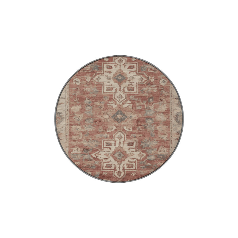 Tapis gris lavable à la machine GSIX03625, Rond 5 pi