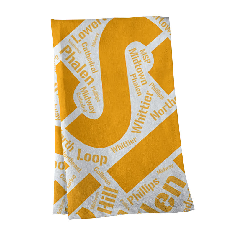 Cotton Tea Towel Kitchen Towel, Orange, Minneapolis–Saint Paul