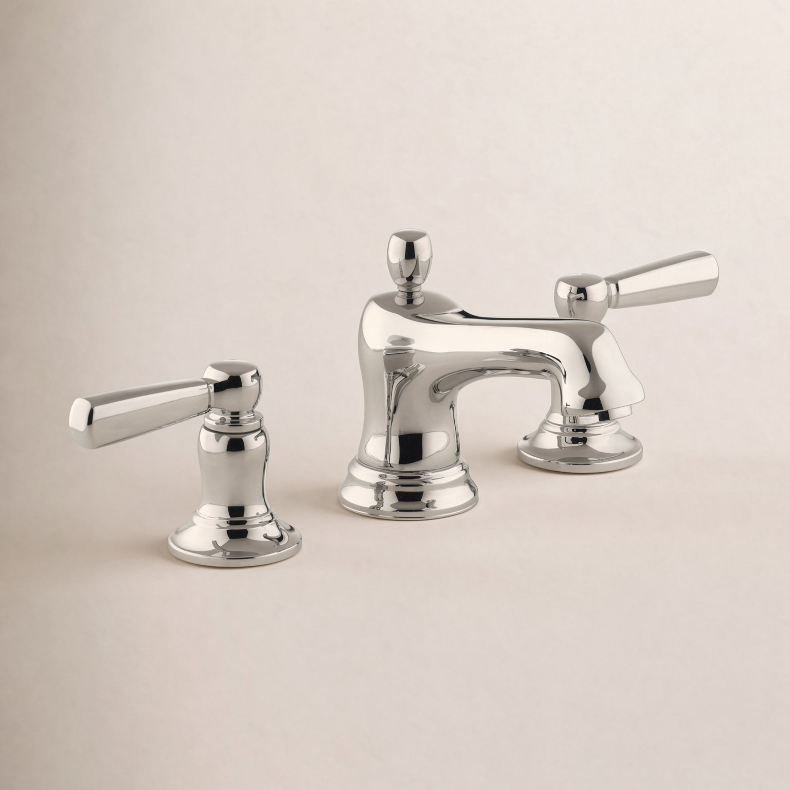 Bancroft Widespread Bathroom Faucet with Drain, Vibrant Polished Nickel