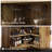 Burnes L-Shaped 4-Tier Wood Bar Cabinet with Stemware Racks-1947750316