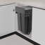 Poubelle coulissante double 10L + 20L pour armoire, poubelle d'armoire de cuisine avec rail ordinaire-121543426
