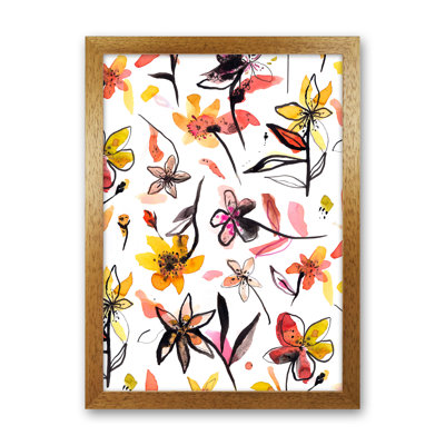 Ink Flowers Yellow - Print