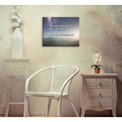 Artsy Quote "Death is the great leveler." By Claudius Claudianus Gallery Wrapped Canvas