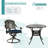 2 - Person Patio Dining Set with Round Table , Cushions Included-93620148