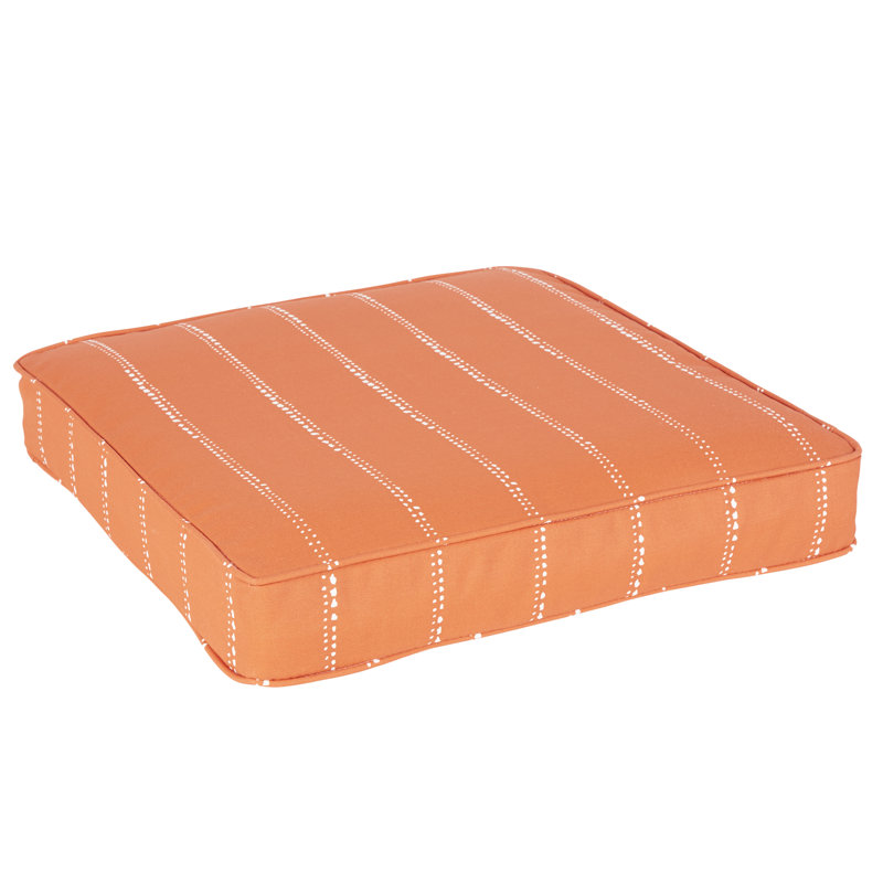 Coussin de chaise d'extérieur Wooley Sunbrella, H 19 po x l 19 po x P 3 po, Tissu orange en polyester