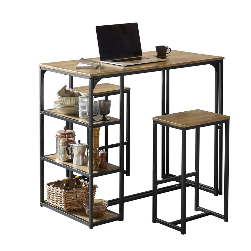 Ginjiro 2 - Person Dining Set, Brown