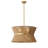 8-lamp brown iron hemp rope adjustable pendant light