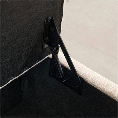 Grand repose-pieds avec rangement, table basse rectangulaire moderne Mid-Century de 31 po avec fonction de levage du couvercle, hauts pieds en bois, repose-pieds surdimensionnés pour le salon, le bureau, orange