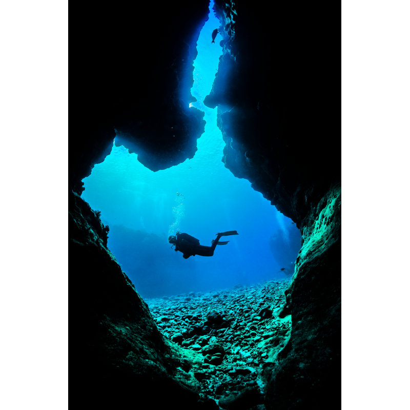 Underwater Cave - Photographie sur toile tendue, H 18 po x l 12 po x P 1 po