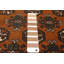 Tapis brun en laine noué à la main de conception unique 2 pi 8 po x 15 pi 11 po Kargahi