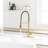 Touchless Kitchen Faucet With Pull Down - Automatic Smart In Contemporary Brushed Gold Look Sink Hygienic