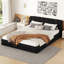 Grand lit plateforme tapissier, cadre de lit, aucun sommier requis, fabrication robuste-1583605274