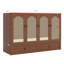 Grand lit escamotable en bois de pin grand format - conception d'armoire, centrale électrique et panneau de décoration en rotin-1009358644