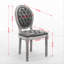 Chaise de salle à manger en similicuir à boucle faite à la main avec mousse à densité et garniture cloutée, ressort intérieur en acier, ensemble de 2