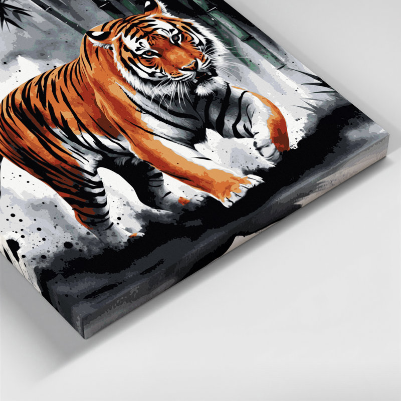 «Big Cats Indochinese Tiger», art mural sur toile, H 11 po x l 14 po