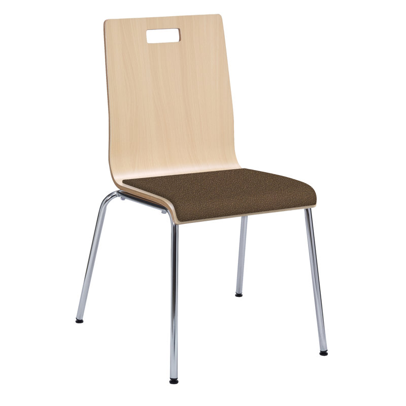 Jive Series Armless Stackable Chair, Fudge, Beige