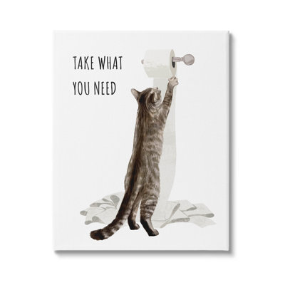 " Take What You Need Toilet Paper Cat " by Ziwei Li