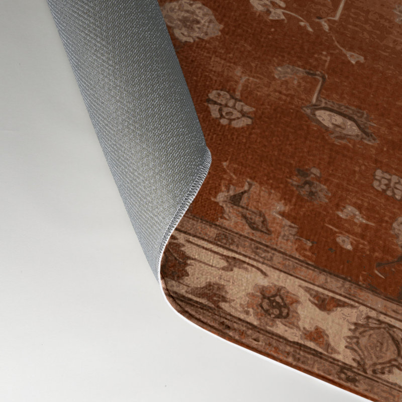Tapis intérieur et extérieur brun Overdyed, Rectangle 9 pi x 12 pi