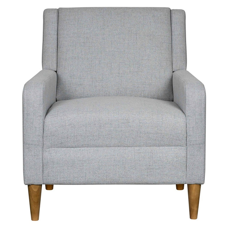 Fauteuil d'appoint rembourré, Gris clair