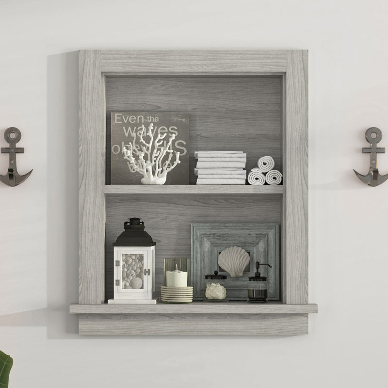 Cabinet de niche encastré en bois 17,5 po x P 4 po x H 20,3 po, Grège