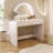 39" Makeup Vanity Table With Mirror Touch Screen Lighted Mirror, Dressing Table With Drawer For Bedroom-952987127