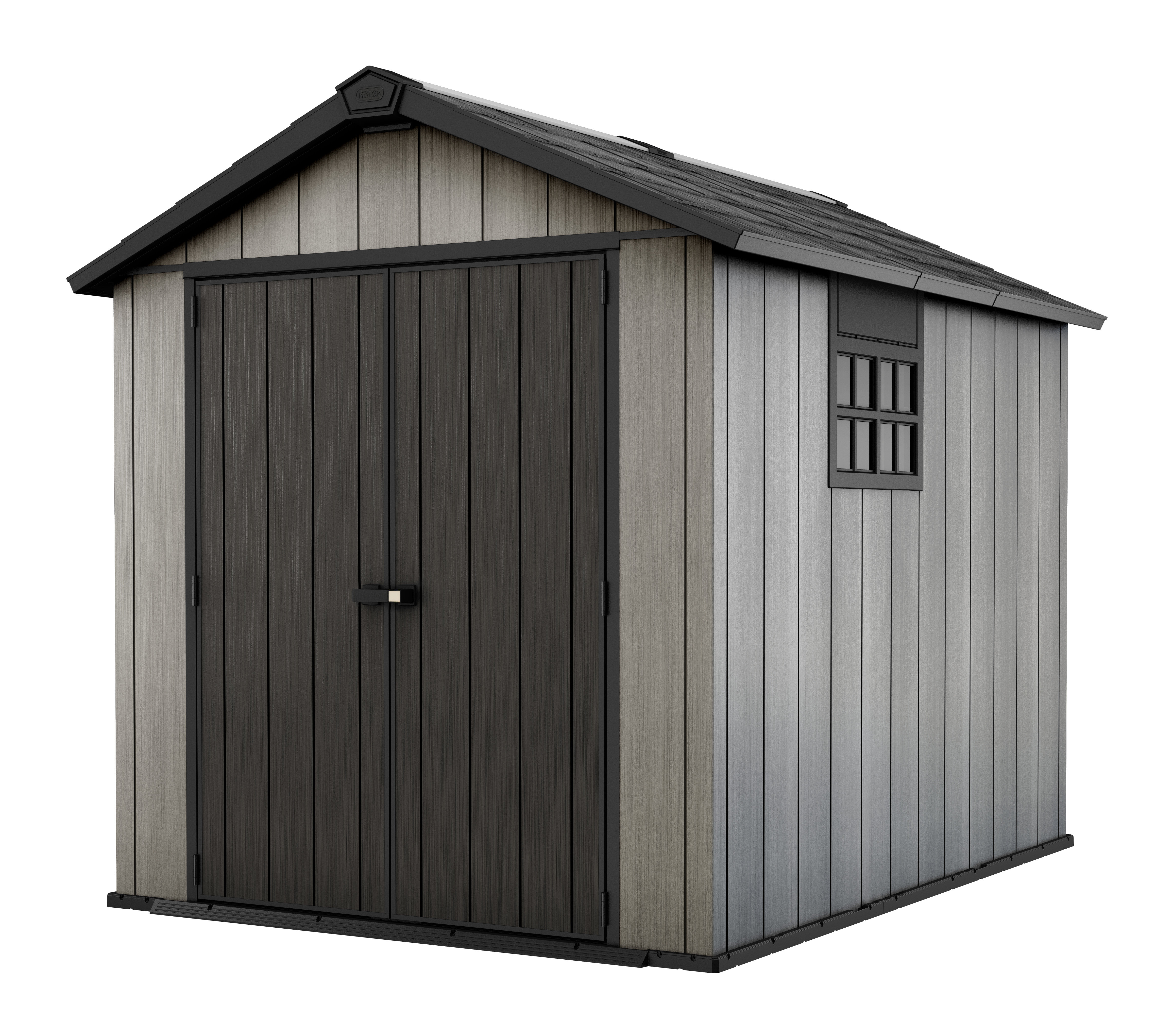 Keter Oakland 7.5x9 ft. Durable Resin Outdoor Storage Shed With Floor