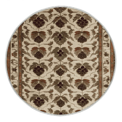Tapis beige Art Deco lavable à la machine