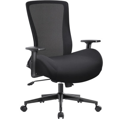 Swivel Desk Chair With Adjustable Armrests, Ergonomic Mesh Back And 5.5" Thick Cushion For Home Office