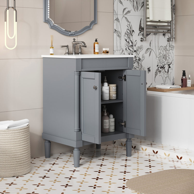 Meuble-lavabo 30 po avec lavabo en céramique