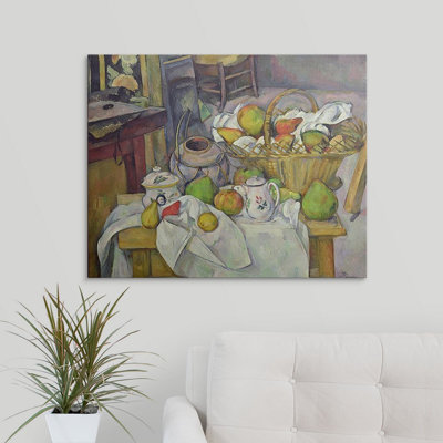 «Still Life with Basket, 1888 90» par Paul Cezanne, reproduction d'art