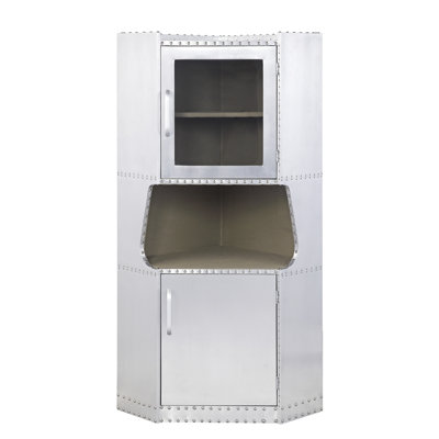 Aluminum Cabinet With 1 Shelf, Offering Efficient Storage And Aesthetic Appeal 2-door Material Shelf For Tidy