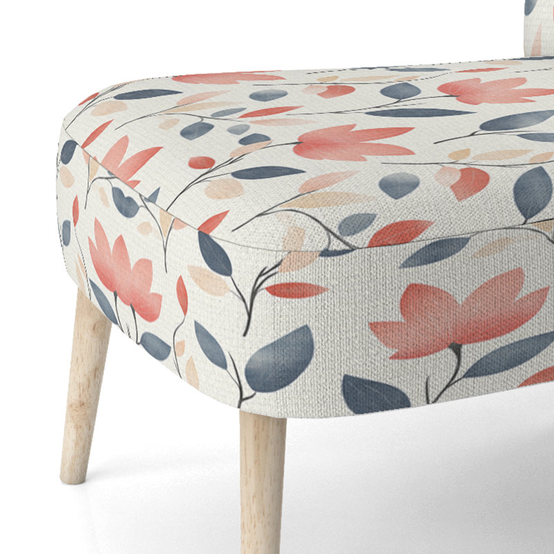 Chaise d'appoint Boho - Summer Garden Bloom - chaise d'appoint rouge, Chaise d'appoint sans accoudoirs
