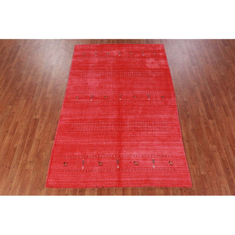 Tapis rose Gabbeh 5 x 8