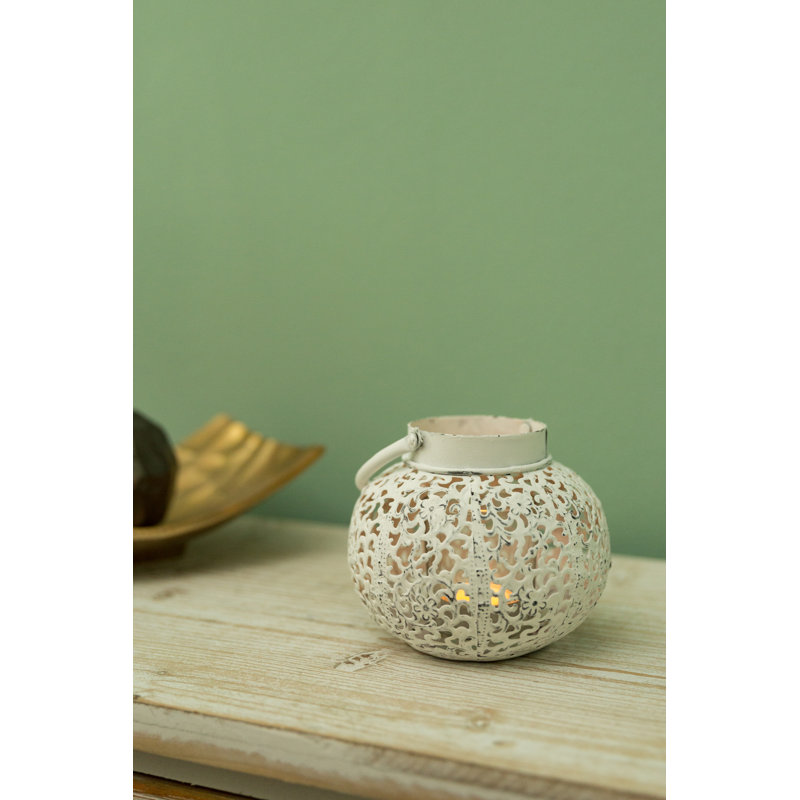 Metal Lantern, White
