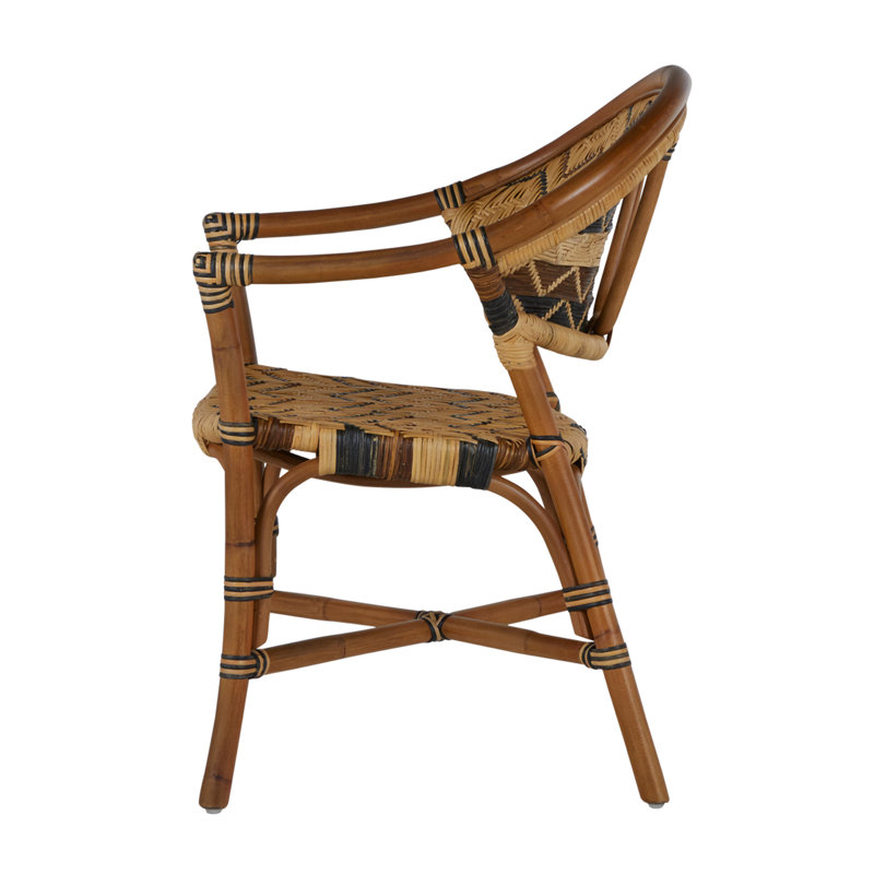 Emmett Brown Rattan and Cane Arm Chair